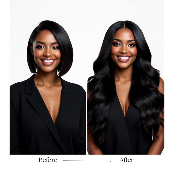 Human Hair Wavy Extensions